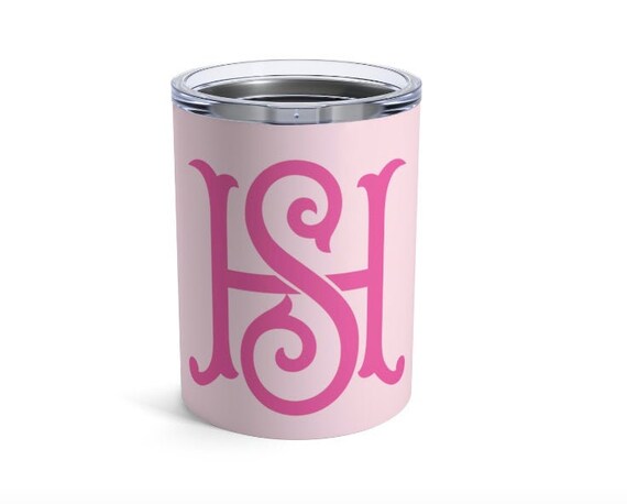 Personalized Initial Tumbler Small Tumbler With Monogram Customized Letter  Cup Purple 12 Oz Cup Stainless Steel Travel Tumbler 