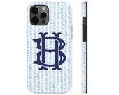 Tough Case Chinoiserie Two Letter Monogram Phone Case, Blue and White Personalized iPhone Case, Custom Monogram Case, iPhone 11 iPhone X