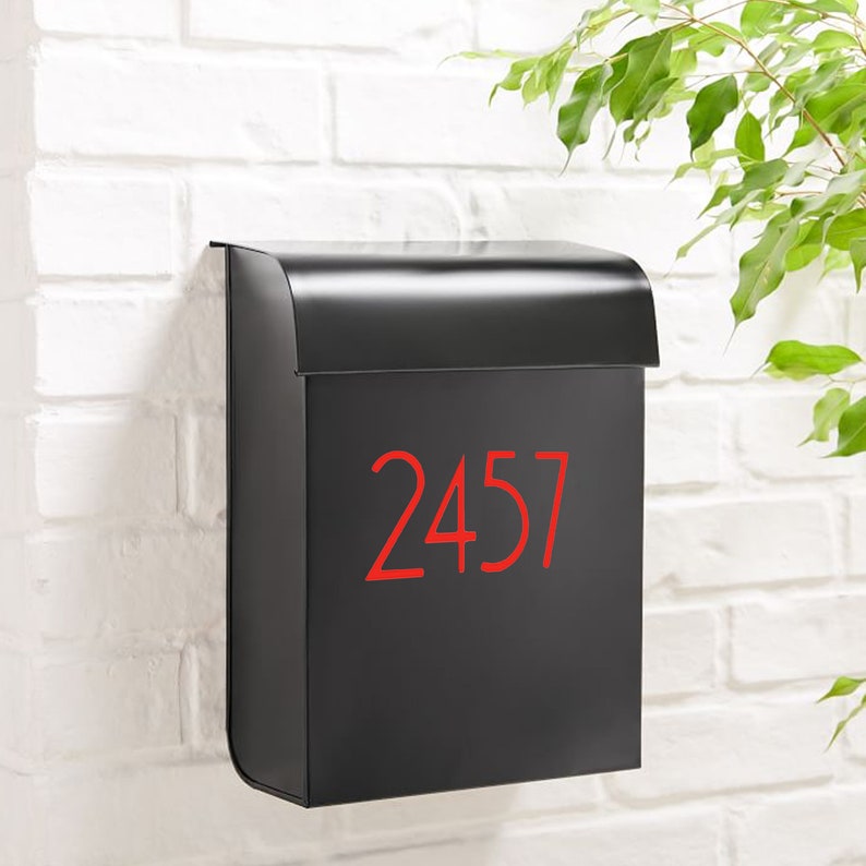 Modern Mailbox Number Stickers Deco Mailbox Decals Custom ...
