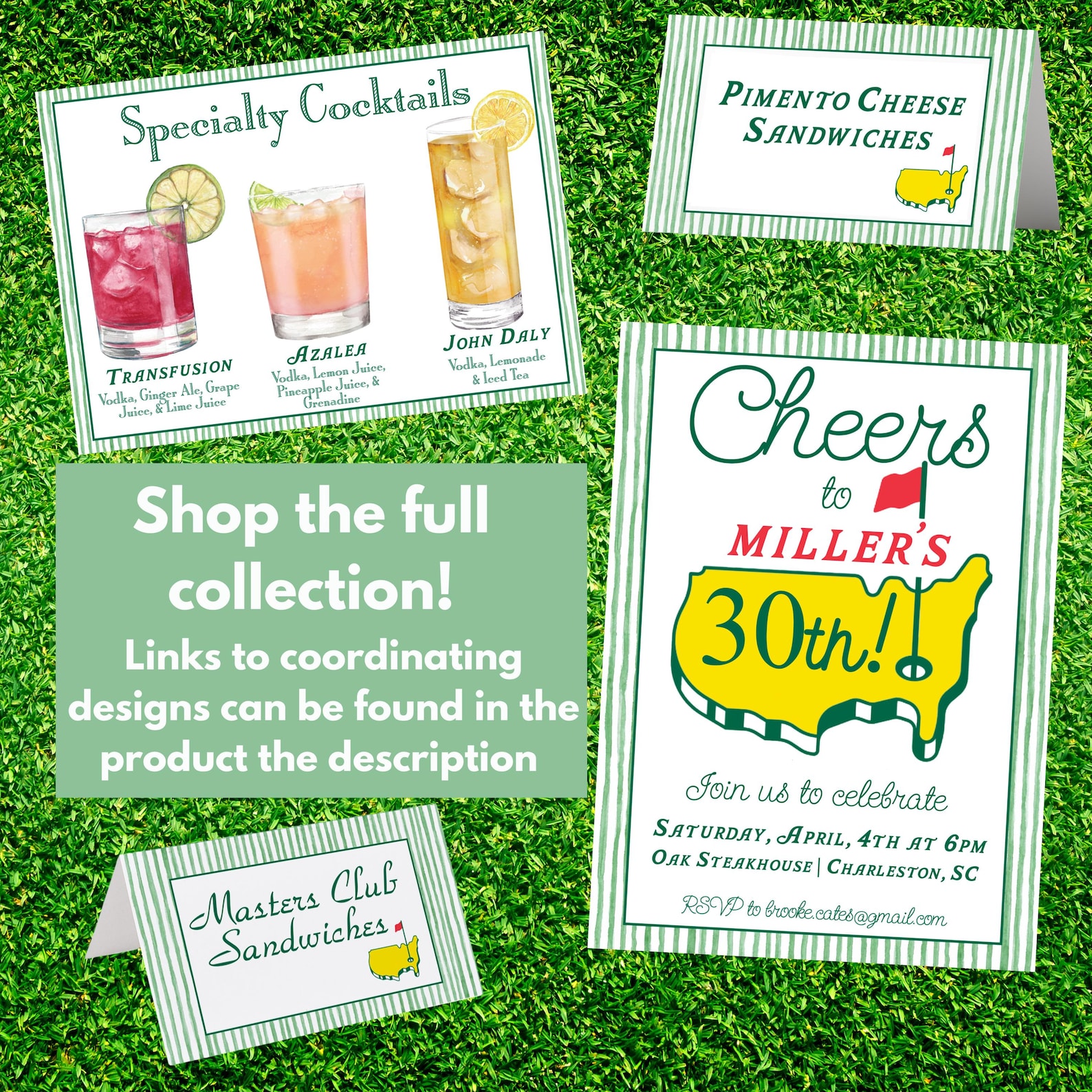 Transfusion Cocktail Sign Masters-inspired Golf Tournament Bar Sign | Customizable Golf Specialty ...