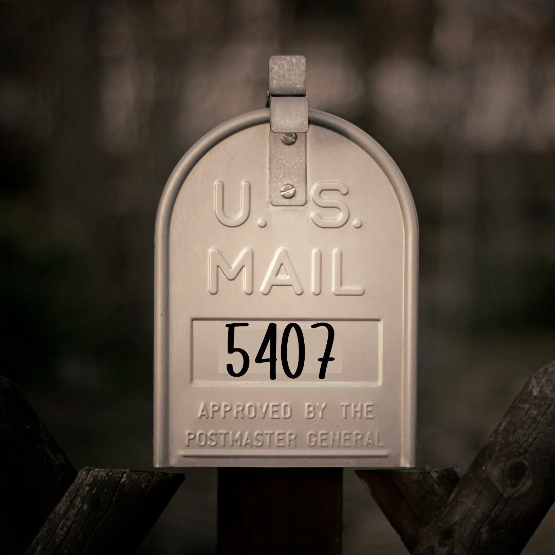 Farmhouse Mailbox Number Stickers, Cute Mailbox Decals, Standard Custom