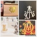 Two Letter Monogram Sticker, Couples Monogram, Custom Double Initials ...