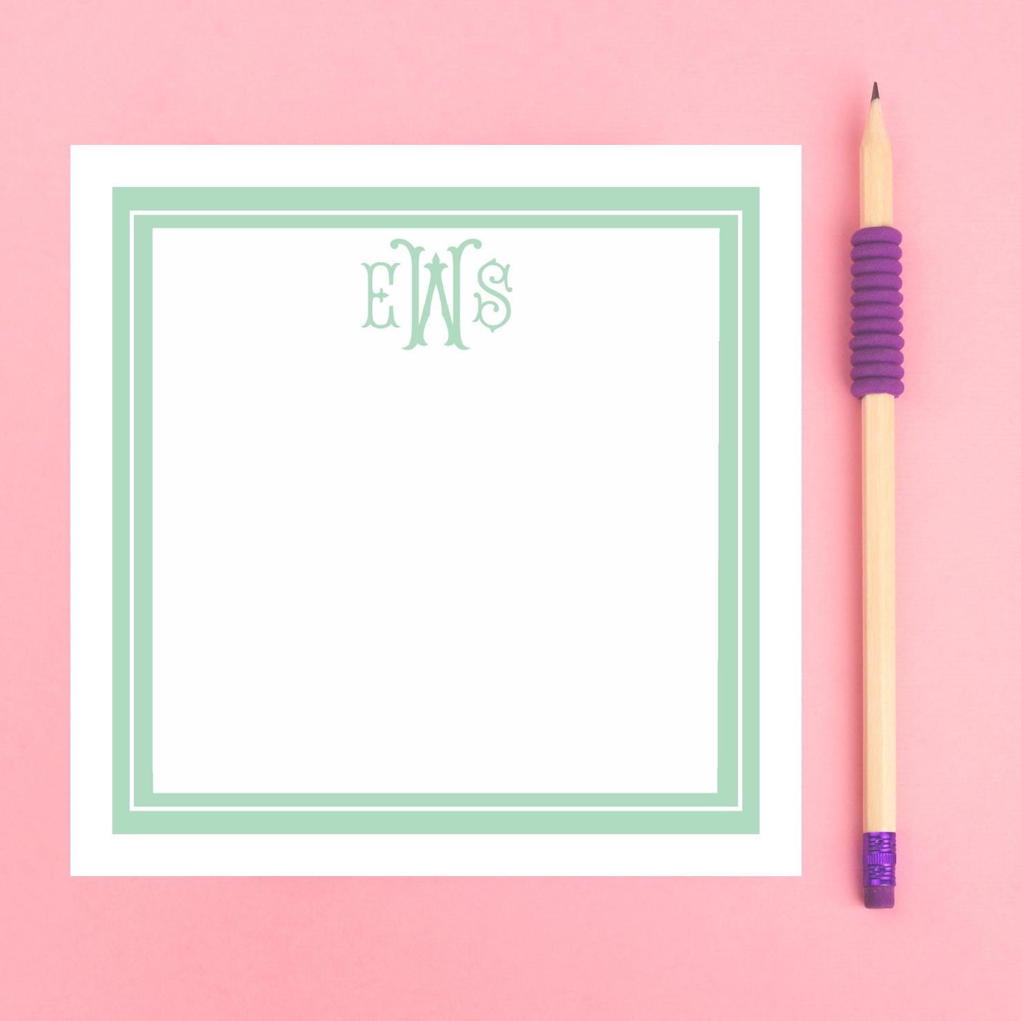Personalized Classic Border Notepad | Custom Name Notepad | Minimalist ...