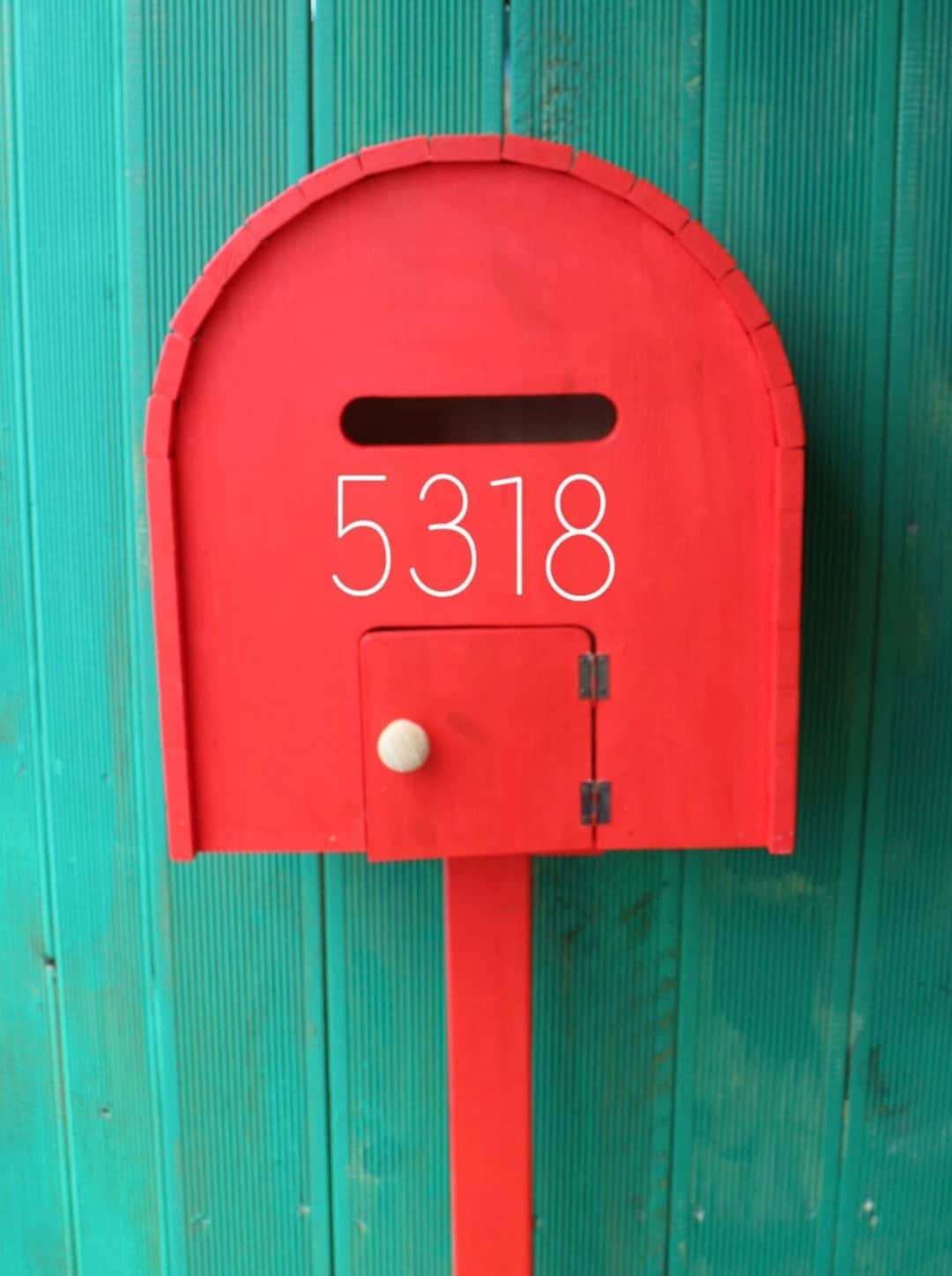 Mailbox Number Permanent Stickers, Modern Small Updated Mailbox Number