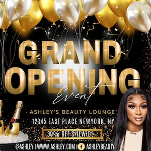 Grand Opening Flyer, DIY Flyer Template Design, Appointment Flyer, Booking Salon Flyer, Special Deals Flyer, Premade Flyer, Canva flyer