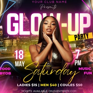 Editable Club Party Flyer Template: DIY Event Design (Digital Download)