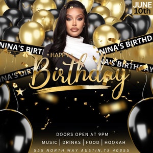 template birthda,birthday edit,premade flyer,Canva flyer,ceo flyer,instagram flyer,birthday flyer,cheap birthday flyer,custom Canva flyer