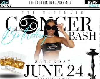 Editable Club Flyer Template: DJ Party Invite (Canva Template)