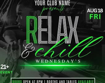 RnB Club Flyer: DIY Event Party Invitation (Canva Template)