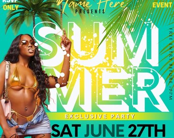 EDITABLE Canva Flyer, Club Flyer Template for Canva,DIY Event Flyer, Club DJ Party Invite for Instagram, Facebook, TikTok, Canva Template