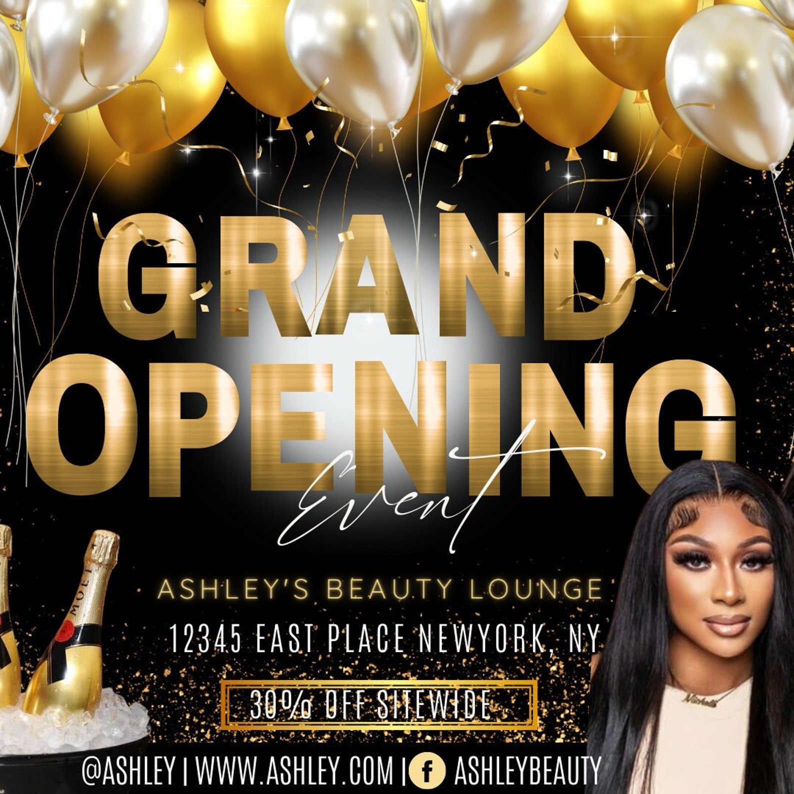 Grand Opening Flyer, DIY Flyer Template Design, Appointment Flyer