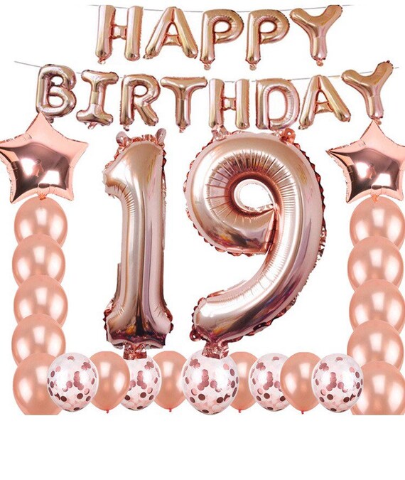 gold 19 balloons