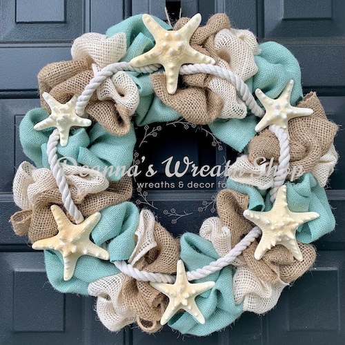 Seafoam Coastal Wreath Etsy