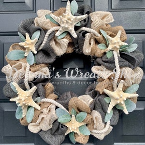 Coastal Wreath | Starfish Wreath | Beach house Wreath | Boat House Wreath | Nautical Wreath