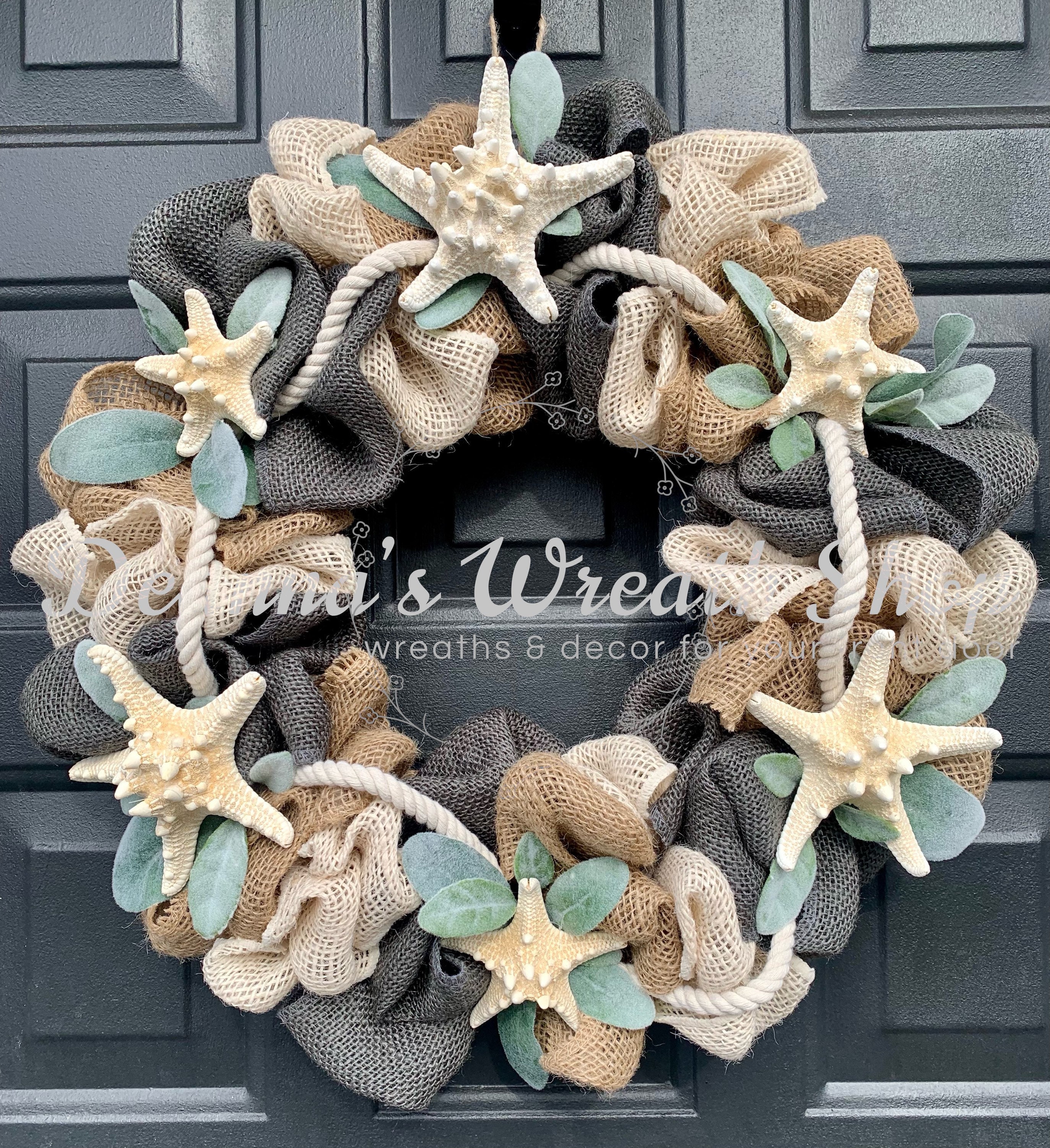 Coastal Wreath | Starfish Wreath | Beach House Wreath | Boat House ...