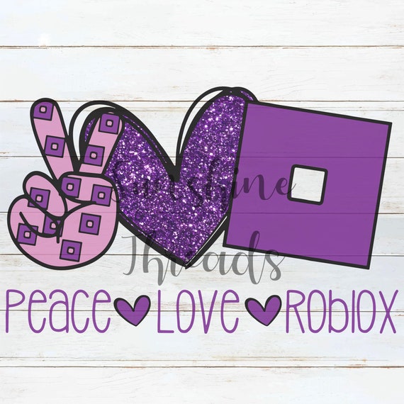 Purple Peace Love Roblox Inspired SVG 