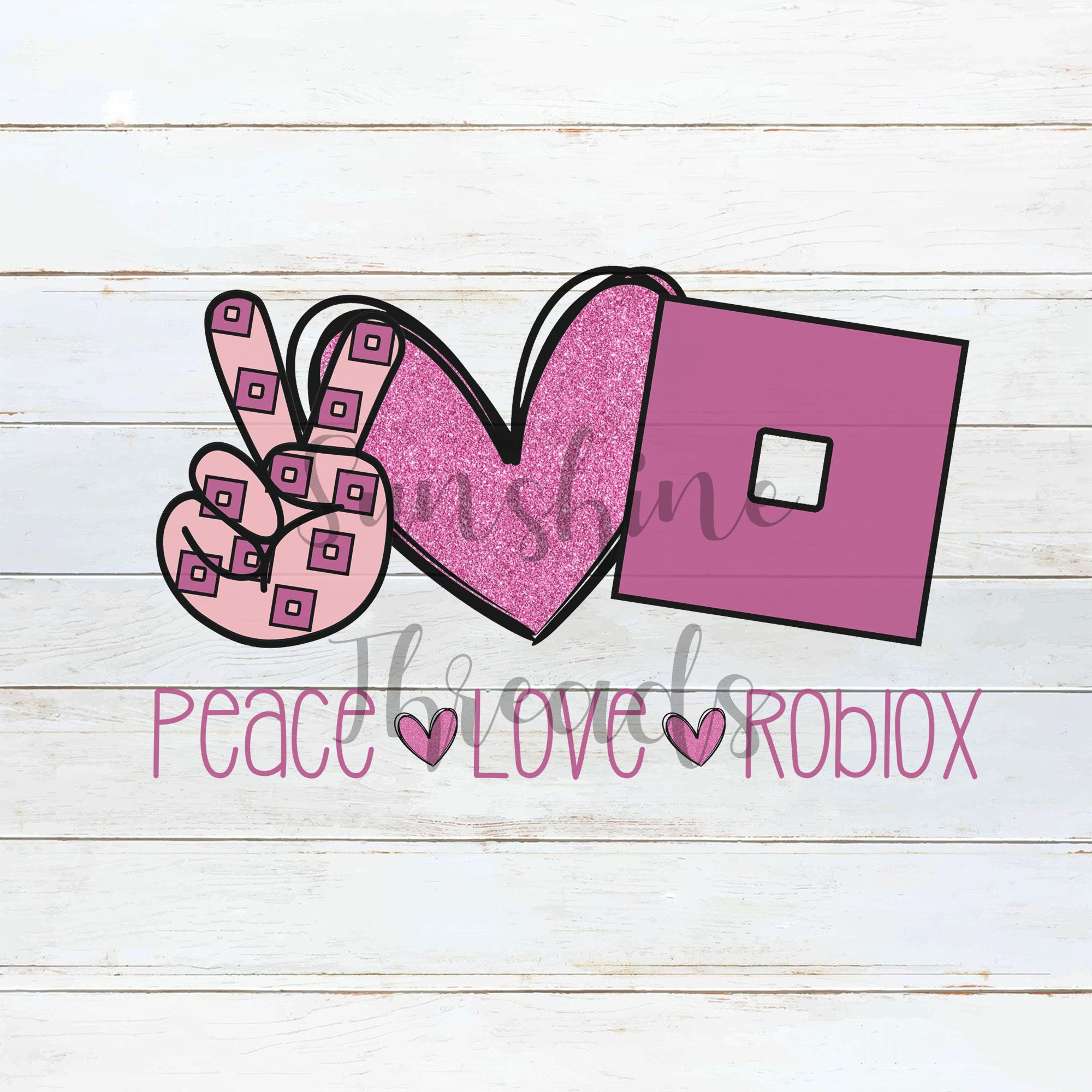 Download Pink Peace Love Roblox Inspired SVG Sublimation Digital | Etsy