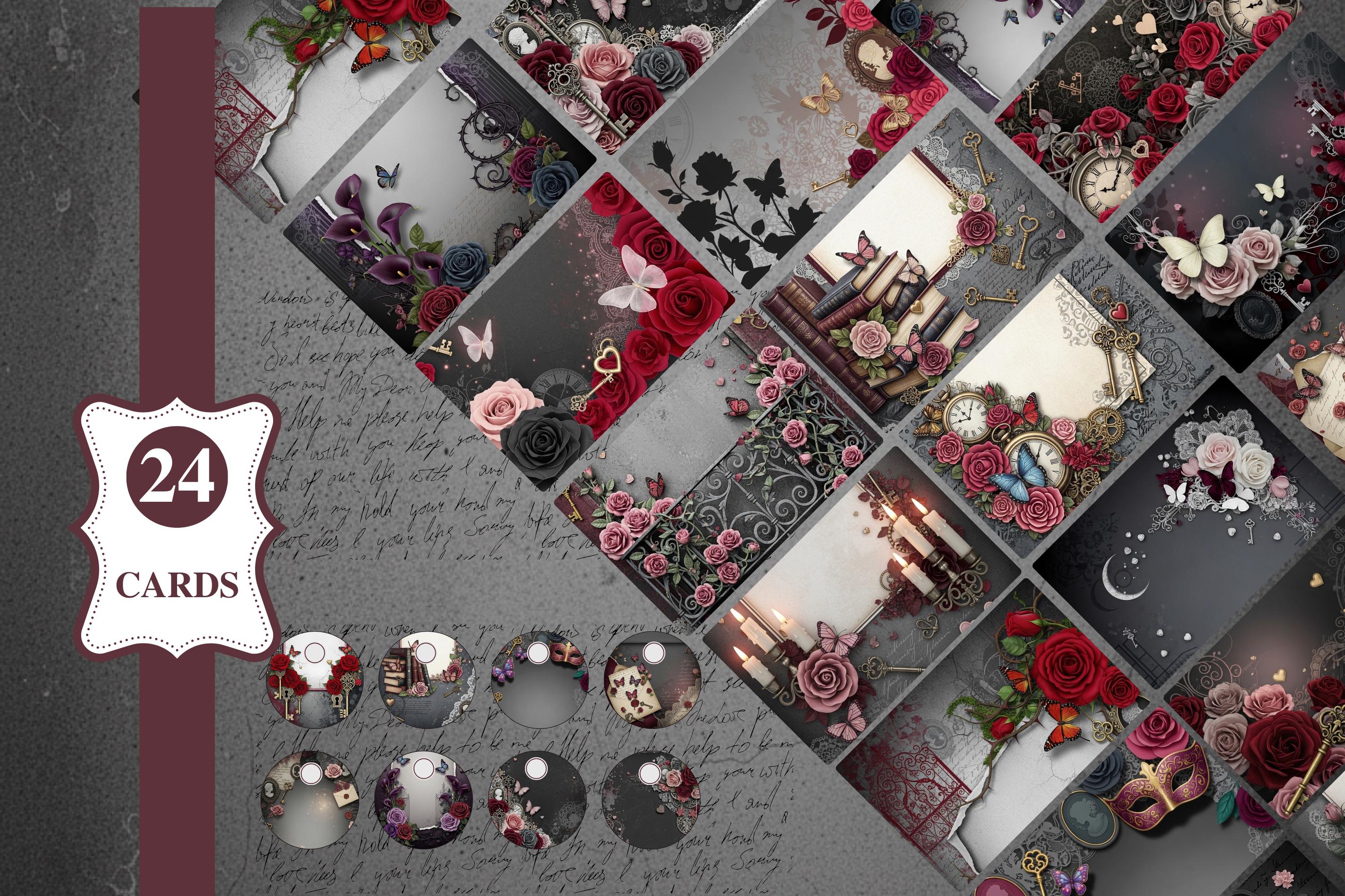 Vintage Gothic Junk Journal Kit | Dark Romantic Ephemera Printable ...