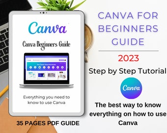 Guida a Canva, Guida passo passo per principianti, Tutorial per il download istantaneo, Versione gratuita di Canva, Guida alla progettazione, Strumenti Canva, Facile da usare