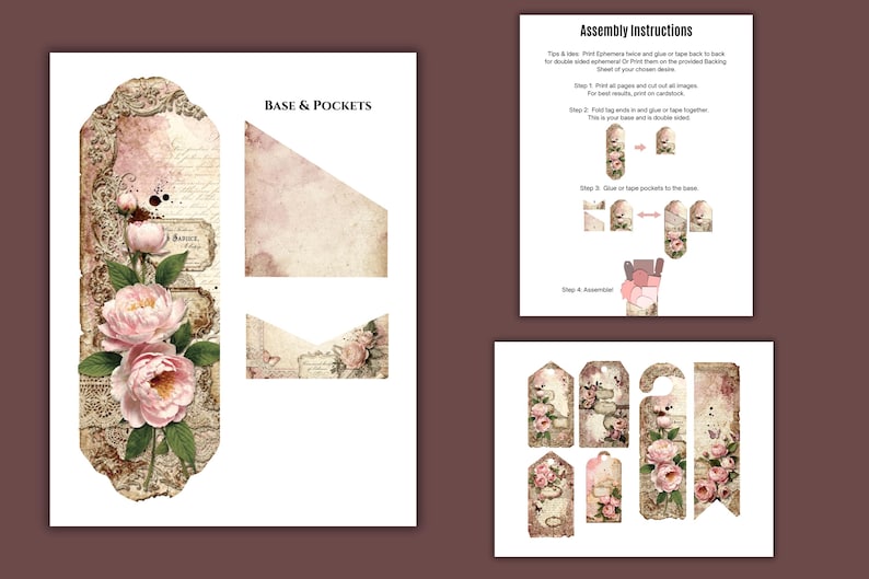 Faith Bible Scripture Junk Journal Kit 45 Pages Printable Christian, Vintage, Floral Scrapbook Kit Digital Download Religious Journal Pages image 5