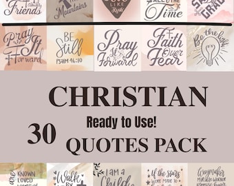 30 Christian Quotes, Inspirational Social Media Posts, Digital Download