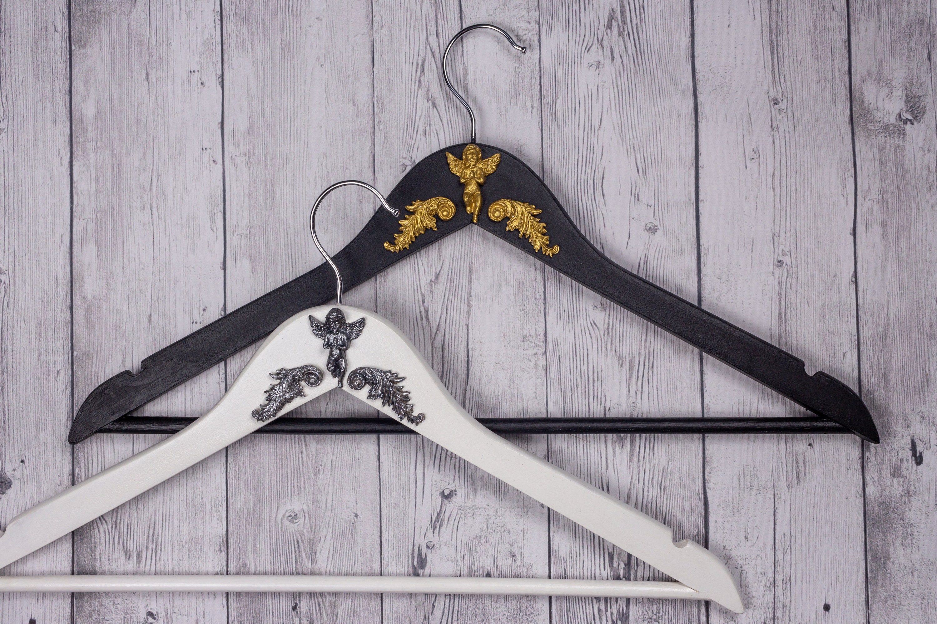 Praying angel clothes hanger. Wooden dress hanger. Bride dress Etsy