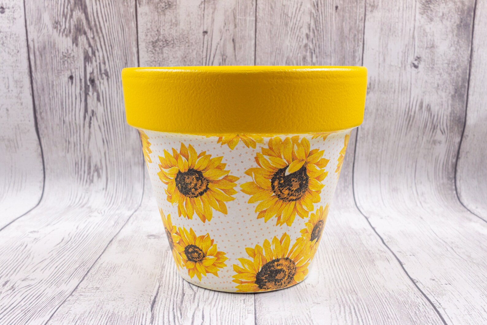 Pot Planter. Sunflower Pot Sunflower Flower Pot. Clay Pot Etsy