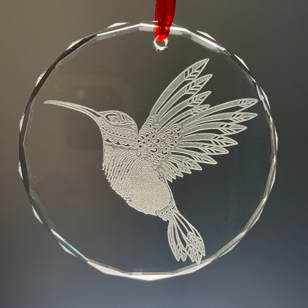 Loss of Parent Gift ornament, Death of relative, Condolences, Mourning, Grieving, Passing, Sympathy Gift, hummingbird, fingerprint, Memorial