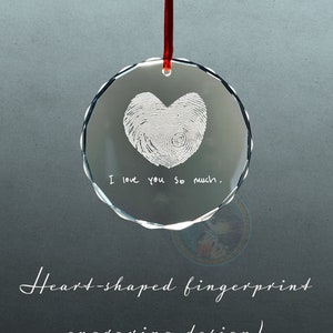 Fingerprint hearts, Loss of Parent Gift ornament, Death of relative, Condolences, Mourning, Grieving, Passing, Sympathy Gift, loss of spouse