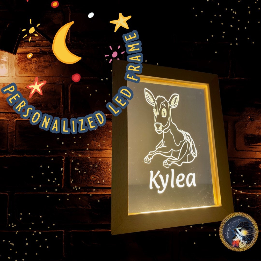 Custom Night Light, Custom Wooden Photo Frame LED Night Light ...