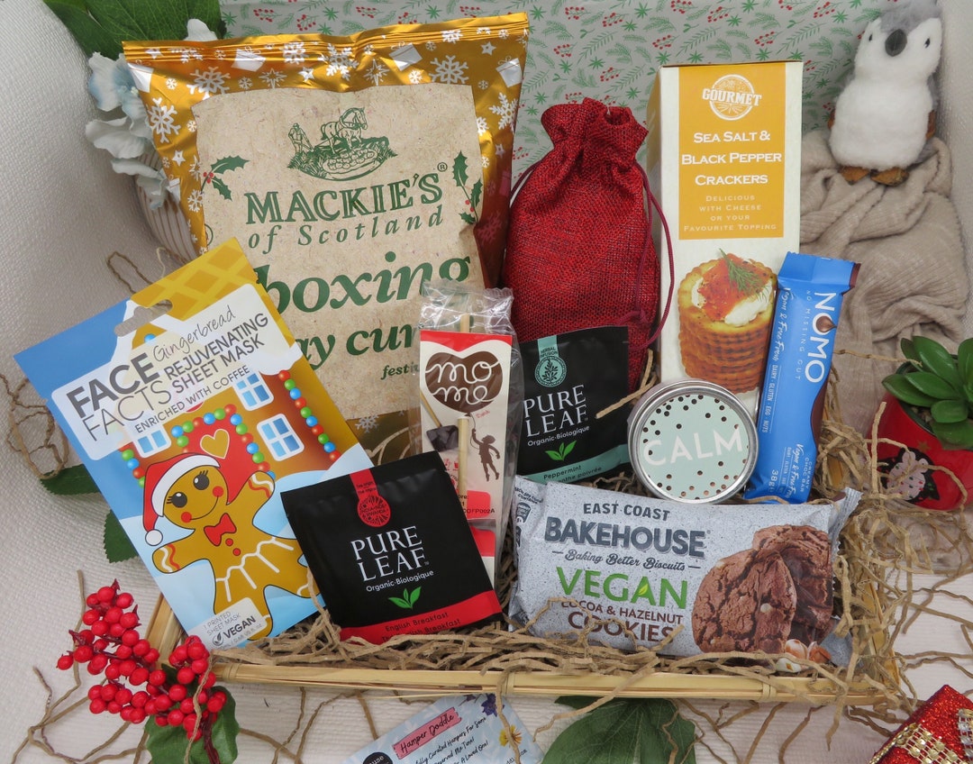 Vegan Christmas Hamper, Vegan Food Hamper, Vegan Christmas Gift for Him