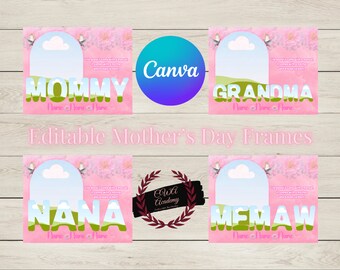 Editable Mother's Day Frame Template: Canva Digital Design