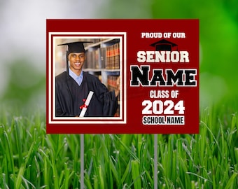 Plantilla editable de letrero de graduación para jardín: Diseño digital de Canva