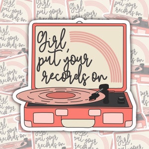 Put your records on waterproof vinyl sticker | record player sticker | music sticker | Corinne Bailey Rae sticker | Ritt Momney sticker