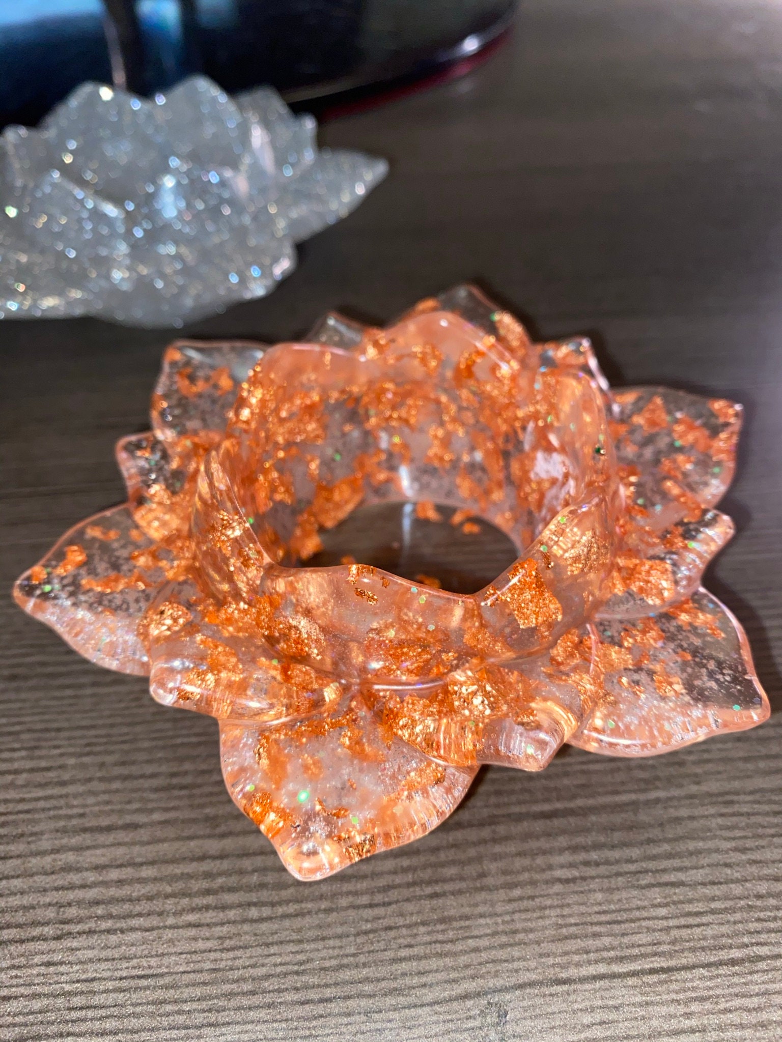 Resin lotus flower candle holder Etsy