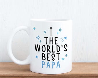 Taza "El mejor papá del mundo": regalo para el cumpleaños del abuelo o el Día del Padre