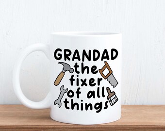 Taza de regalo para el abuelo, manitas, bricolaje, Día del Padre