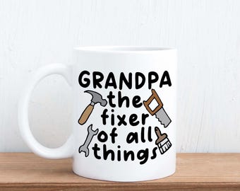 Taza de regalo para el abuelo, manitas, bricolaje, Día del Padre