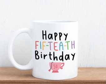 Taza de regalo para el 50.º cumpleaños