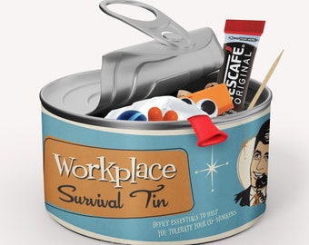 Retro Style Gift For The Workplace (Man) - Novelty Survival Tin
