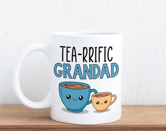 Taza de regalo fantástica para el abuelo, regalo divertido de cumpleaños o del Día del Padre de parte de los nietos. Taza de té/café de cerámica para él.