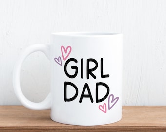 Taza de regalo para papá (para niña) - Día del Padre de parte de su hija, papá primerizo, cumpleaños de papá de parte de su bebé, linda taza de té o café