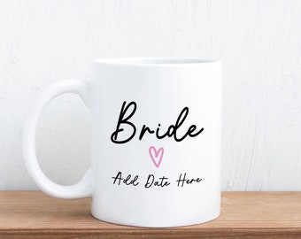 Personalised Bride, Wedding Date Gift Mug
