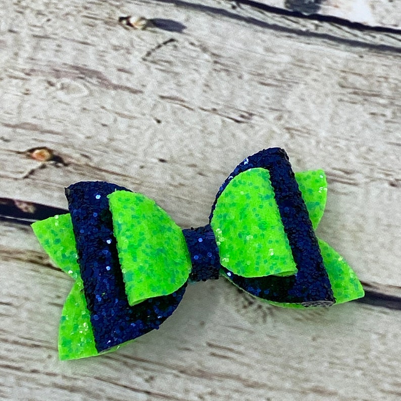 Baby Bows Navy Blue Bows Toddler Bows Neon Green and Navy Bow Newborn Bows Navy Bows Neon Green Bows Green Bows