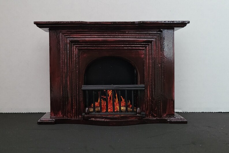112 Miniature Burning Fireplace Battery Operated Etsy