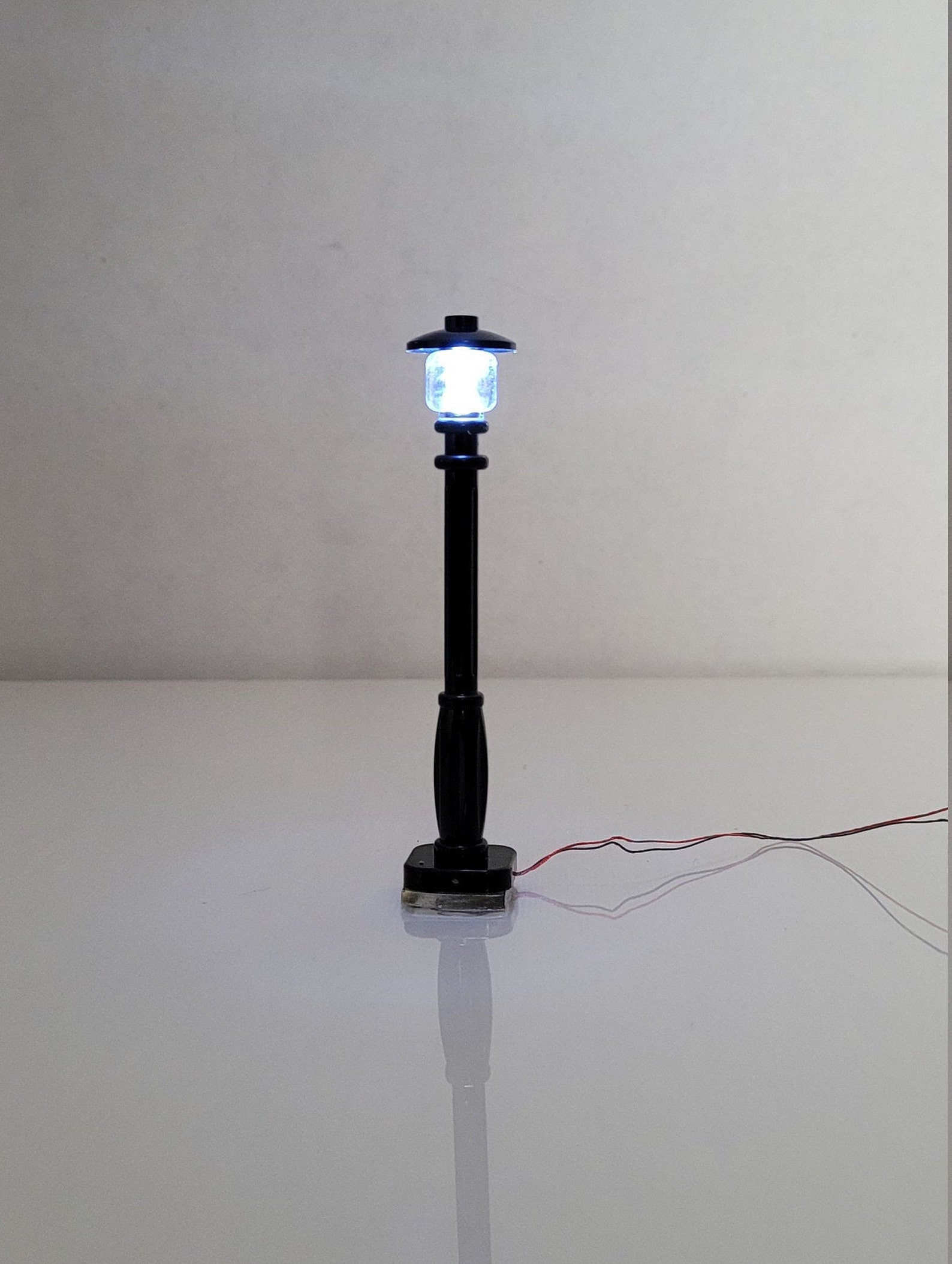 Battery Operated Black Miniature LED Lamp Post Lantern Etsy