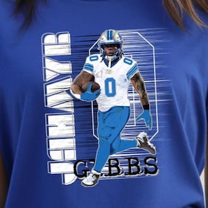 Jahmyr Gibbs Detroit Football Running Back - uniseks T-shirt
