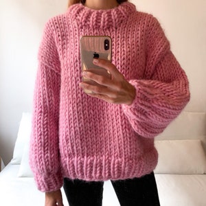 Chunky sweater  Chunky pullover Chunky jumper Oversized sweater 100% wool sweater Handmade sweater