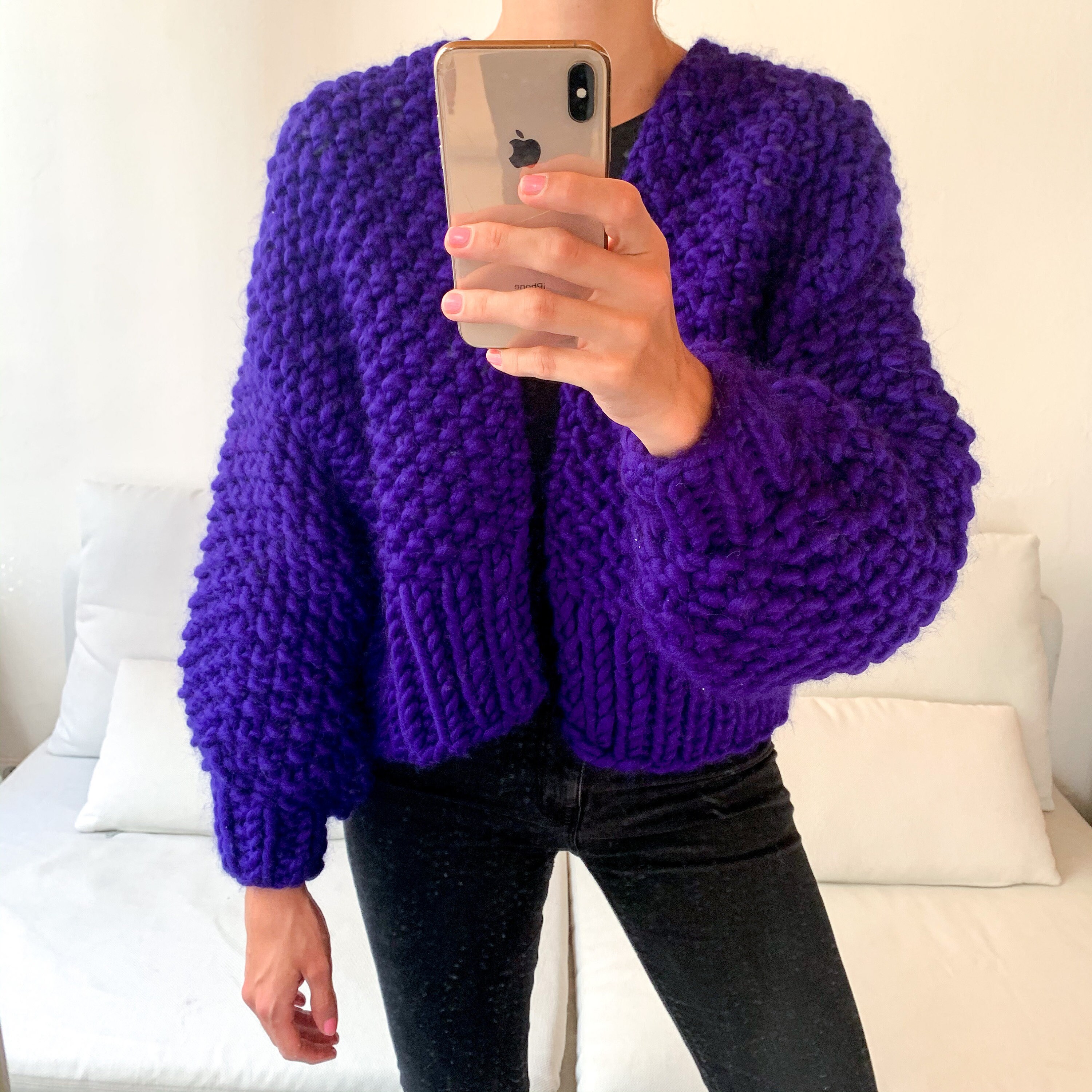 トップス POLYPLOID 23AW Cardigan B purple size:2 Woman Within Plus Size 2-Fer Cardigan & Attached Lace Tunic