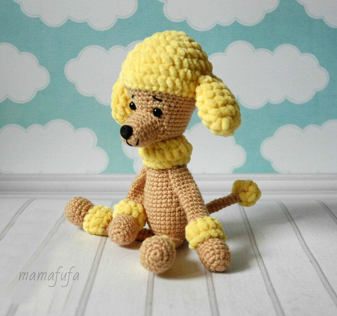 FREE amigurumi crochet pattern Poodle Pattern Plush Dog Toy Etsy
